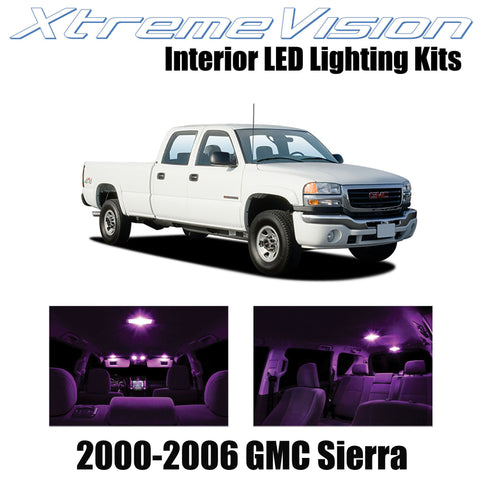 XtremeVision Interior LED for GMC Sierra2000-2006 (16 Pieces) Pink Interior LED