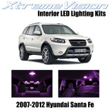 XtremeVision Interior LED for Hyundai Santa Fe 2007-2012 (8 Pieces) Pink Interio