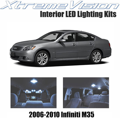 Xtremevision Interior LED for Infiniti M35 2006-2010 (8 Pieces) Cool White Interior LED Kit + Installation Tool