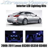 XtremeVision Interior LED for Lexus GS300 GS3500 GS460 2006-2011 (3 Pieces) Blue