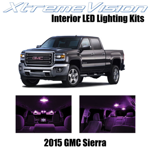XtremeVision Interior LED for GMC Sierra 2015+ (2 Pieces) Pink Interior LED Kit