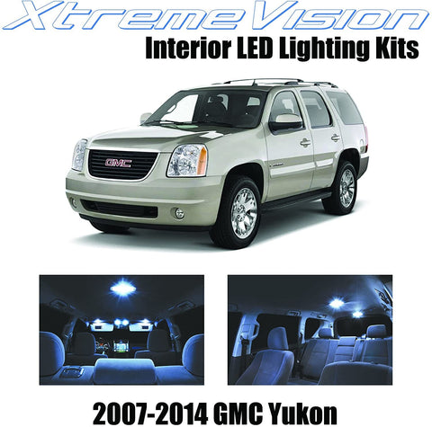 XtremeVision Interior LED for GMC Yukon 2007-2014 (12 Pieces) Cool White Interior LED Kit + Installation Tool