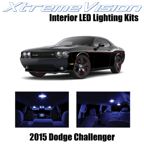 XtremeVision Interior LED for Dodge Challenger 2015+ (9 Pieces) Blue Interior LE