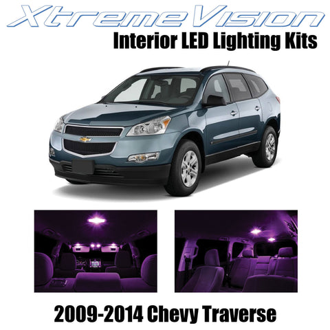 XtremeVision Interior LED for Chevy Traverse 2009-2014 (6 Pieces) Pink Interior
