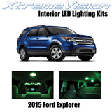 XtremeVision Interior LED for Ford Explorer 2015+ (11 Pieces) Green Interior LED