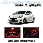 XtremeVision Interior LED for Toyota Prius C 2012-2015 (5 Pieces) Red Interior L