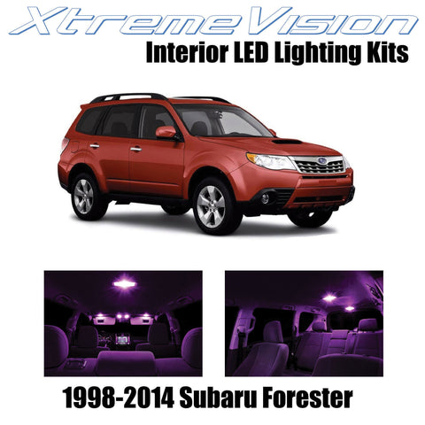 XtremeVision Interior LED for Subaru Forester 1998-2014 (6 Pieces) Pink Interior