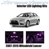 XtremeVision Interior LED for Mitsubishi Evo Lancer 2007-2015 (8 Pieces) Pink In