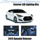 Xtremevision Interior LED for Hyundai Veloster w/Panoramic Roof 2015+ (9 Pieces) Interior LED Kit + Installation Tool