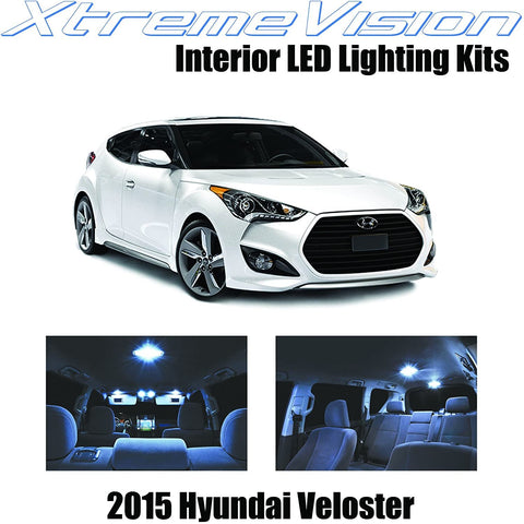 Xtremevision Interior LED for Hyundai Veloster w/Panoramic Roof 2015+ (9 Pieces) Interior LED Kit + Installation Tool