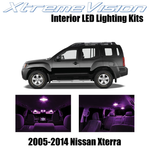 XtremeVision Interior LED for Nissan Xterra 2005-2014 (8 Pieces) Pink Interior L
