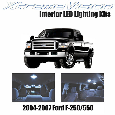 XtremeVision LED for Ford F-250-550 2004-2007 (6 Pieces) Cool White Premium Interior LED Kit Package + Installation Tool