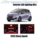 XtremeVision Interior LED for Chevy Spark 2015+ (4 Pieces) Red Interior LED Kit