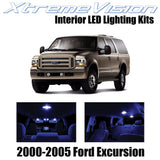 XtremeVision Interior LED for Ford Excursion 2000-2005 (12 Pieces) Blue Interior