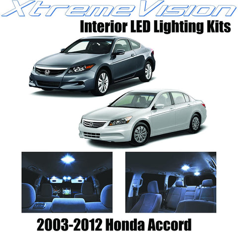 Xtremevision Interior LED for Honda Accord 2003-2012 (12 Pieces) Cool White Interior LED Kit + Installation Tool