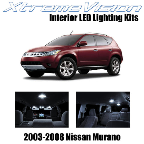 XtremeVision Interior LED for Nissan Murano 2003-2008 (9 Pieces) Pure White Inte