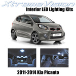 XtremeVision Interior LED for Kia Picanto 2011-2014 (4 Pieces) Cool White Interi