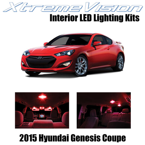 XtremeVision Interior LED for Hyundai Genesis 2015+ (8 Pieces) Red Interior LED
