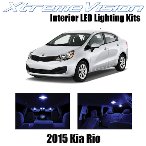 XtremeVision Interior LED for Kia Rio 2015+ (8 Pieces) Blue Interior LED Kit  +