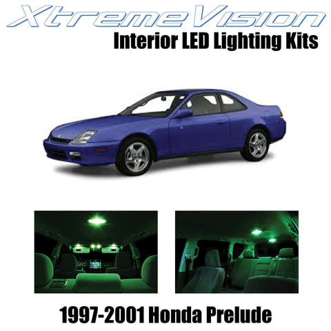 XtremeVision Interior LED for Honda Prelude 1997-2001 (5 Pieces) Green Interior