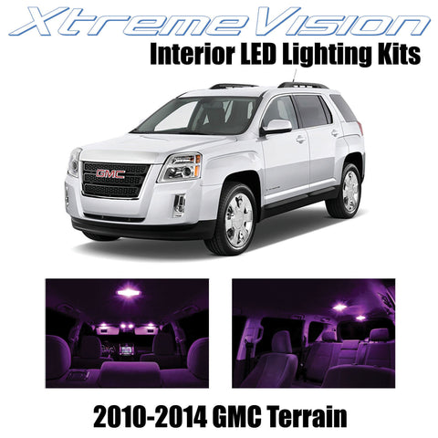 XtremeVision Interior LED for GMC Terrain 2010-2014 (5 Pieces) Pink Interior LED