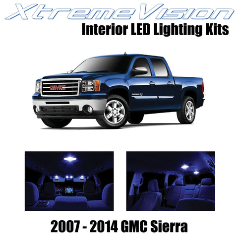 XtremeVision Interior LED for GMC Sierra 2007-2014 (14 Pieces) Blue Interior LED