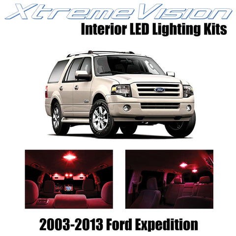 XtremeVision Interior LED for Ford Expedition 2003-2013 (14 Pieces) Red Interior