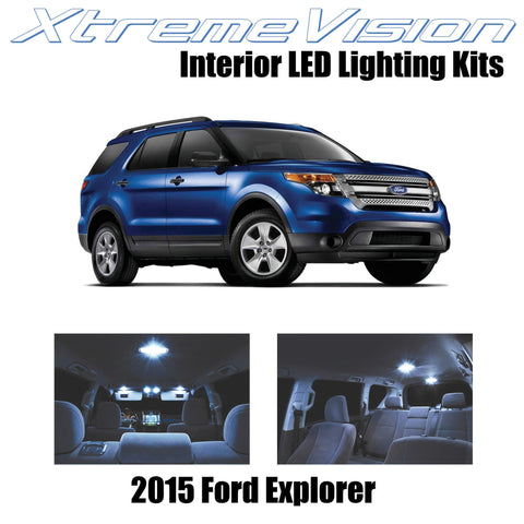 XtremeVision Interior LED for Ford Explorer 2015+ (11 Pieces) Cool White Interio