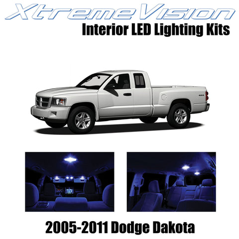 XtremeVision Interior LED for Dodge Dakota 2005-2011 (8 Pieces) Blue Interior LE
