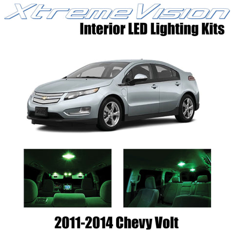 XtremeVision Interior LED for Chevy Volt 2011-2014 (7 Pieces) Green Interior LED