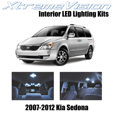 XtremeVision Interior LED for Kia Sedona 2007-2012 (11 Pieces) Cool White Interi