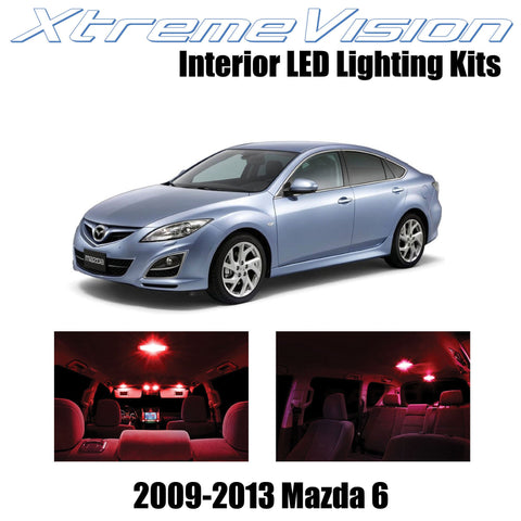XtremeVision Interior LED for Mazda 6 2009-2013 (7 Pieces) Red Interior LED Kit