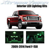 XtremeVision Interior LED for Ford F-150 2009-2014 (12 Pieces) Green Interior LE