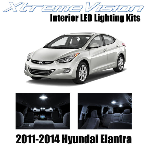 XtremeVision Interior LED for Hyundai Elantra 2011-2014 (4 Pieces) Pure White In