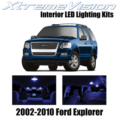 XtremeVision Interior LED for Ford Explorer 2002-2010 (10 Pieces) Blue Interior