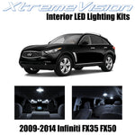 XtremeVision Interior LED for Infiniti FX35 FX50 2009-2014 (12 Pieces) Pure Whit