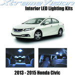 XtremeVision Interior LED for Honda Civic 2013-2015 (6 Pieces) Cool White Interior LED Kit + Installation Tool