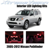 XtremeVision Interior LED for Nissan Pathfinder 2005-2012 (10 Pieces) Red Interi