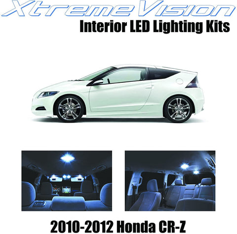 Xtremevision Interior LED for Honda CR-Z 2010-2012 (9 Pieces) Cool White Interior LED Kit + Installation Tool