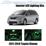 XtremeVision Interior LED for Toyota Sienna 2011-2014 (13 Pieces) Green Interior