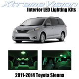 XtremeVision Interior LED for Toyota Sienna 2011-2014 (13 Pieces) Green Interior