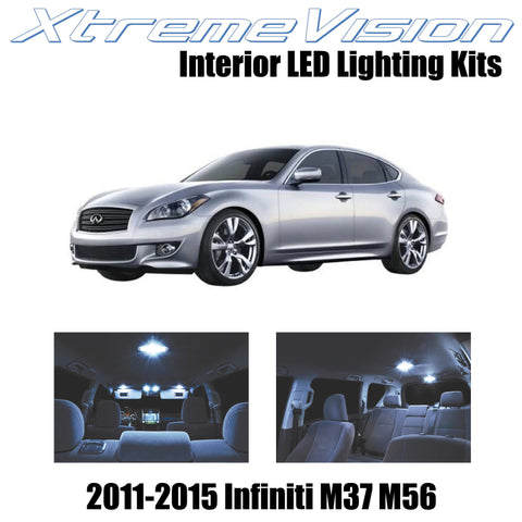 XtremeVision Interior LED for Infiniti M37 M56 2011-2015 (10 Pieces) Cool White