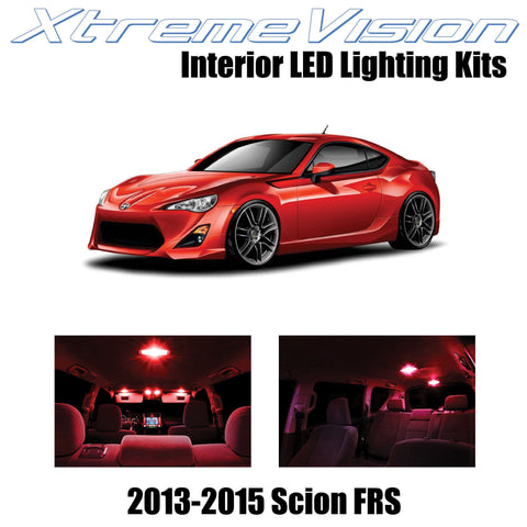 XtremeVision Interior LED for Scion FR-S FRS 2013-2015 (10 Pieces) Red Interior