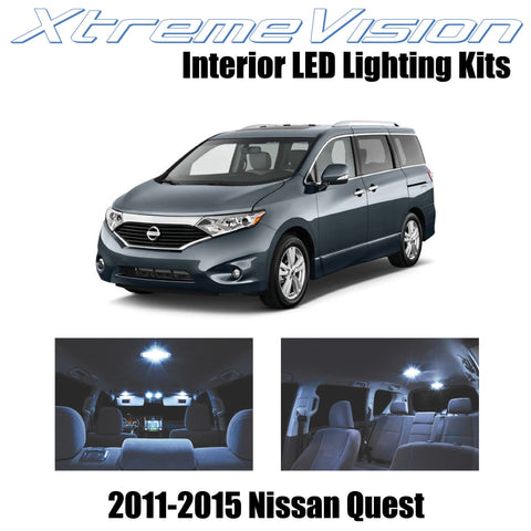 XtremeVision Interior LED for Nissan Quest 2011-2015 (8 Pieces) Cool White Inter