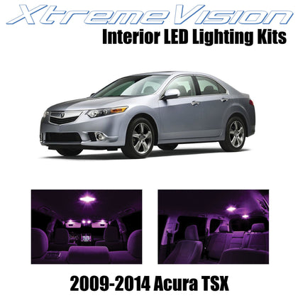 XtremeVision Interior LED for Acura TSX 2009-2014 (12 Pieces) Pink Interior LED