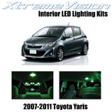 XtremeVision Interior LED for Toyota Yaris 2007-2011 (6 Pieces) Green Interior L