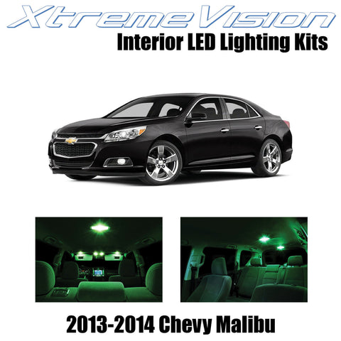 XtremeVision Interior LED for Chevy Malibu 2013-2014 (5 Pieces) Green Interior L