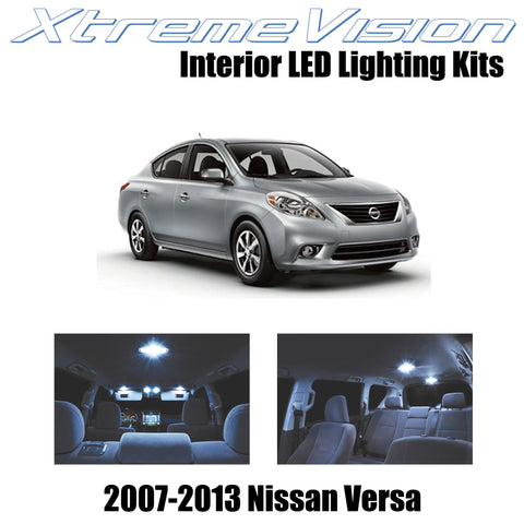 XtremeVision Interior LED for Nissan Versa 2007-2013 (6 Pieces) Cool White Inter