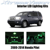 XtremeVision Interior LED for Honda Pilot 2009-2014 (16 Pieces) Green Interior L