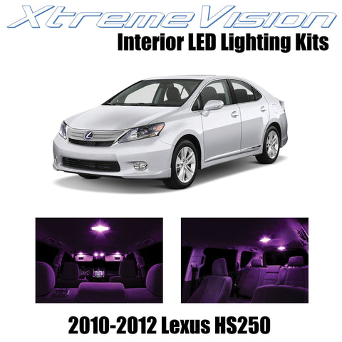 XtremeVision Interior LED for Lexus HS250 2010-2012 (5 Pieces) Pink Interior LED
